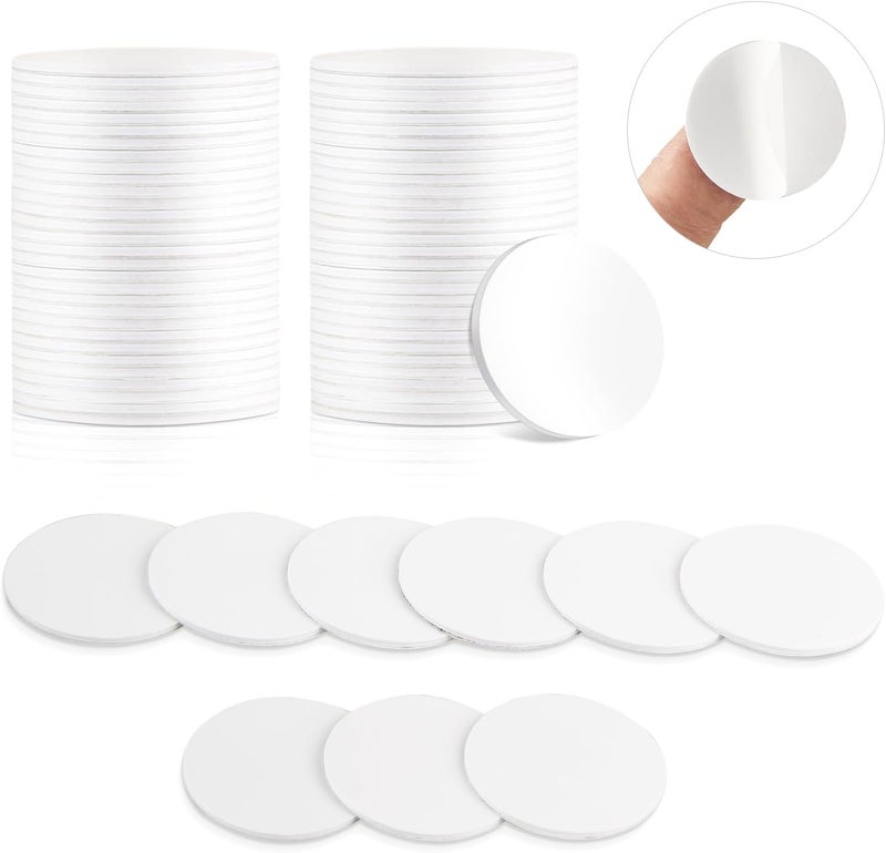 Telooco NFC Tag NFC Stickers White NTAG215 Tag Rewritable Round Coin NFC Cards with Adhesive Back Compatible with Tagmo NFC Enabled Mobile Phones(30Pcs) - Image 1